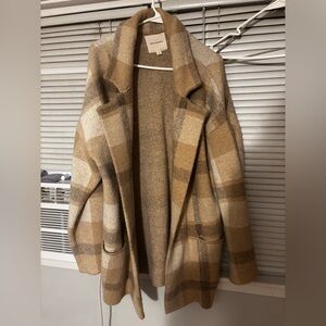Women’s thick plaid cardigan blazer from Dry Goods